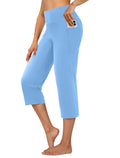 Dlooda Capri Pants For Women High-Waist Cropped Yoga With - Style 16