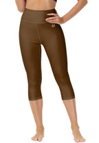 Swim Pants For Women Capris Brown UPF 50+ Tummy Control Surfing