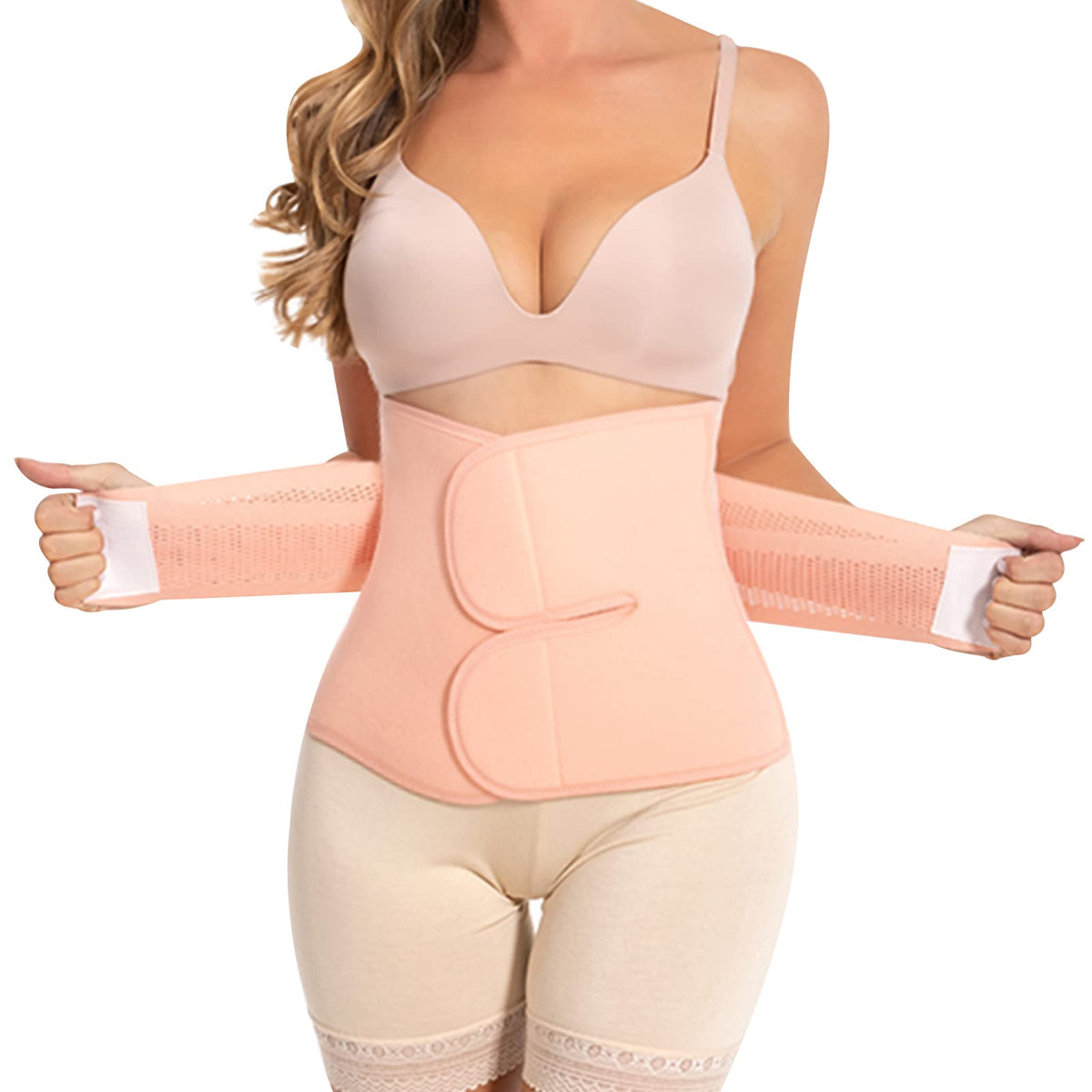 Women's Trendyline Postpartum Belly Band Support: 2 Adjustable Straps for Abdomen Compression Helps Relieve Incision & Back Pain After C-section