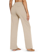 G4free Lounge Pants For Women Stretch Light Khaki M Tall