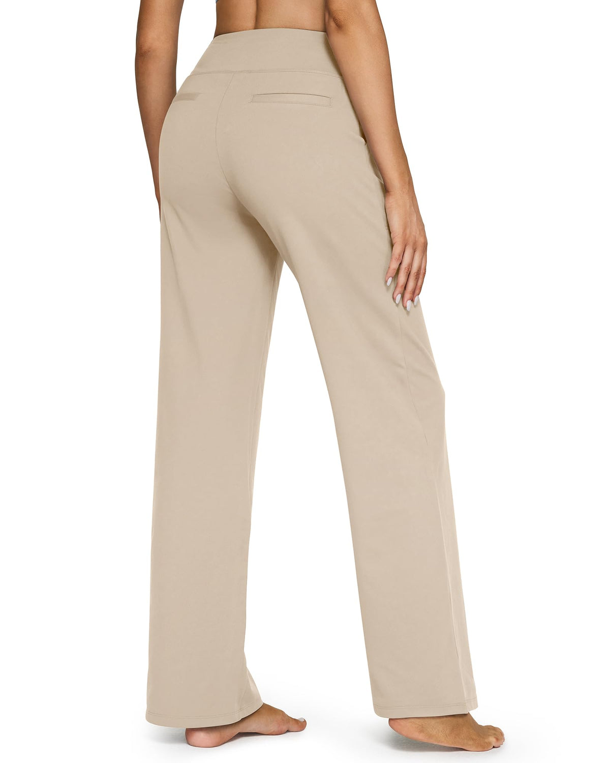 G4free Lounge Pants For Women Stretch Light Khaki L Tall