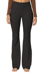 Sunzel Sunzfly Flare Leggings For Women No Front Seam - Seal Brown