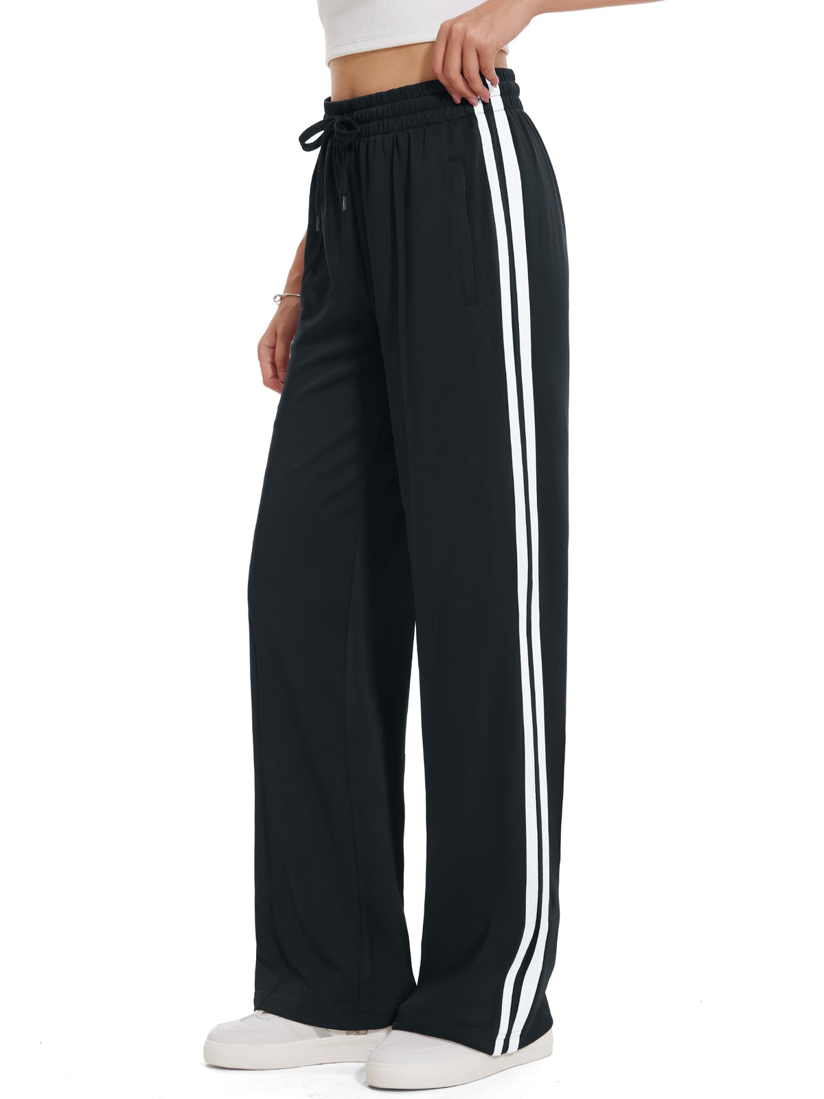Tapata Women's 32" Inseam Long Track Pants Loose Straight-Leg Jogging