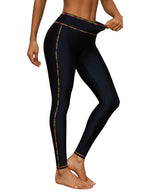 Attraco Rash Guard Pants For Women Uv Wetsuit High-Waisted Black