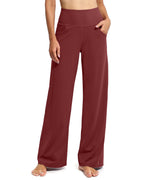 Promover Pants For Women With Pockets Soft Dark Burgundy Xl Short