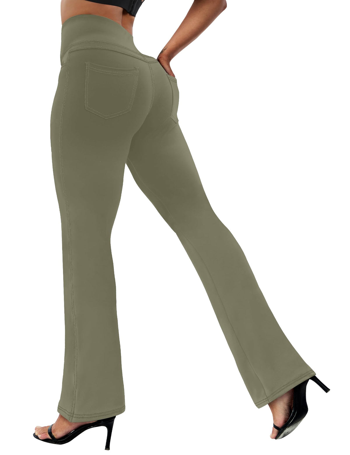 Vooveeya Women's Bootcut Leggings Bootleg Yoga Pants Flare - Style 46