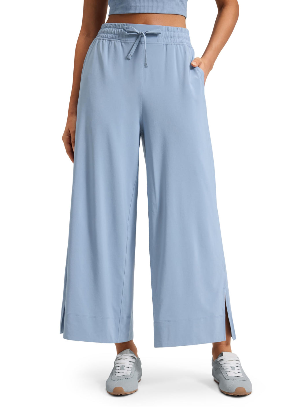 Women's Crz Yoga Lightweight Wide-Leg Crop Pants 25" The - Size Large