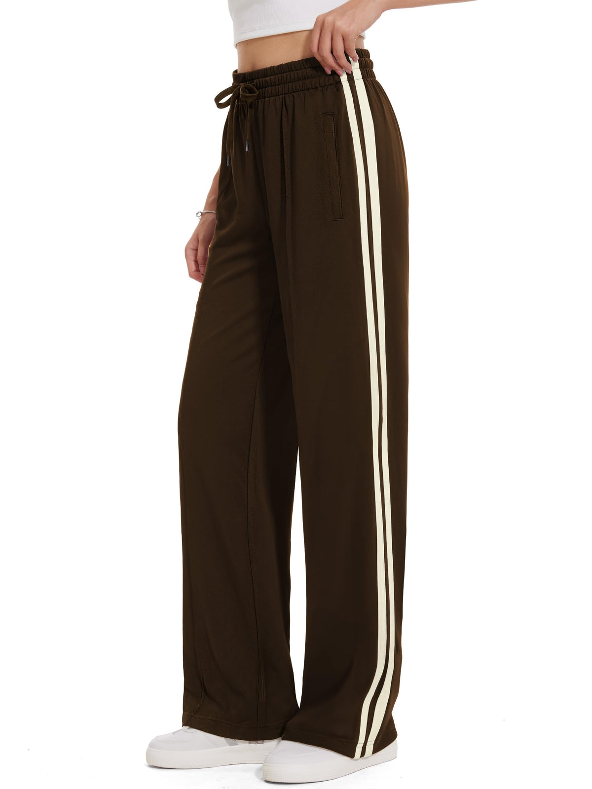 Tapata Extra Tall Women's Track Pants 36" Inseam Long Travel - Brown