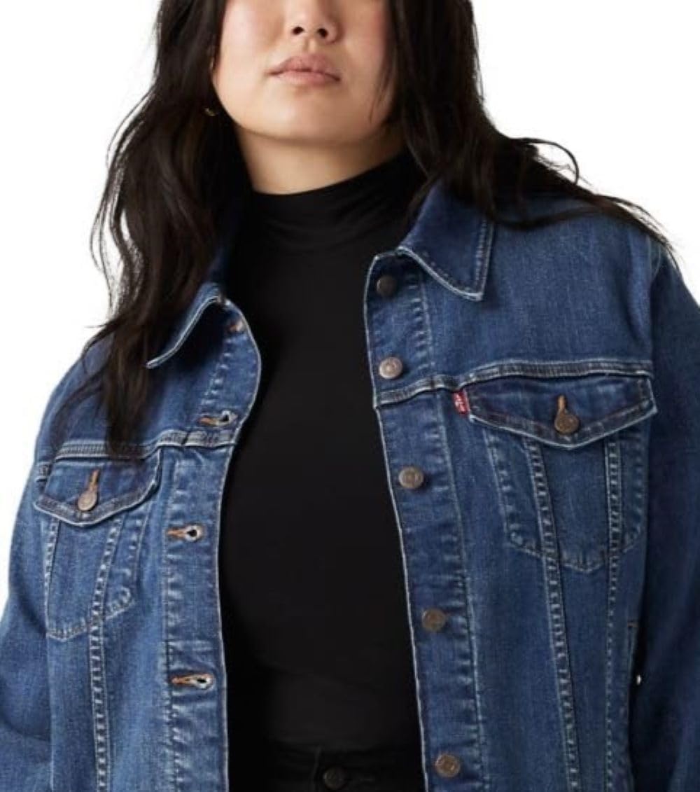 Levi's Women's Original Trucker Jacket (also Available, (new) See Her Run Plus, 4x-large Denim