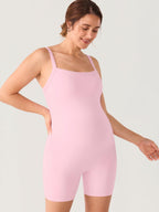Women's Swimsuit Momanda Maternity Bodysuit Shorts 5.5" Sweet Pink