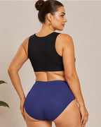 High Waisted Seamless Underwear Women's Briefs Panties No Show 6 Pack XXL