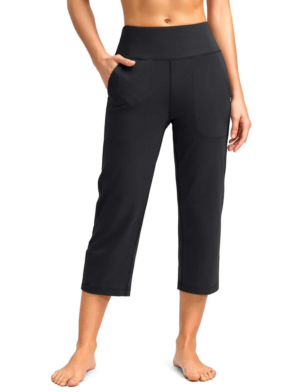 Santiny Capri Pants For Women With Pockets Yoga Capris Leggings