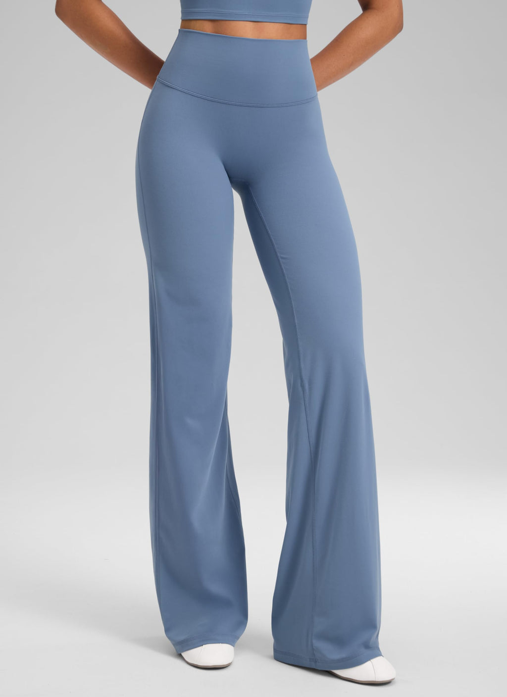Women's Crz Yoga Softretch Wide-Leg Pants 30" Washed Denim Medium