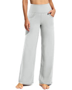 Promover Wide-Leg Leggings For Women With Pockets Light Grey M Regular