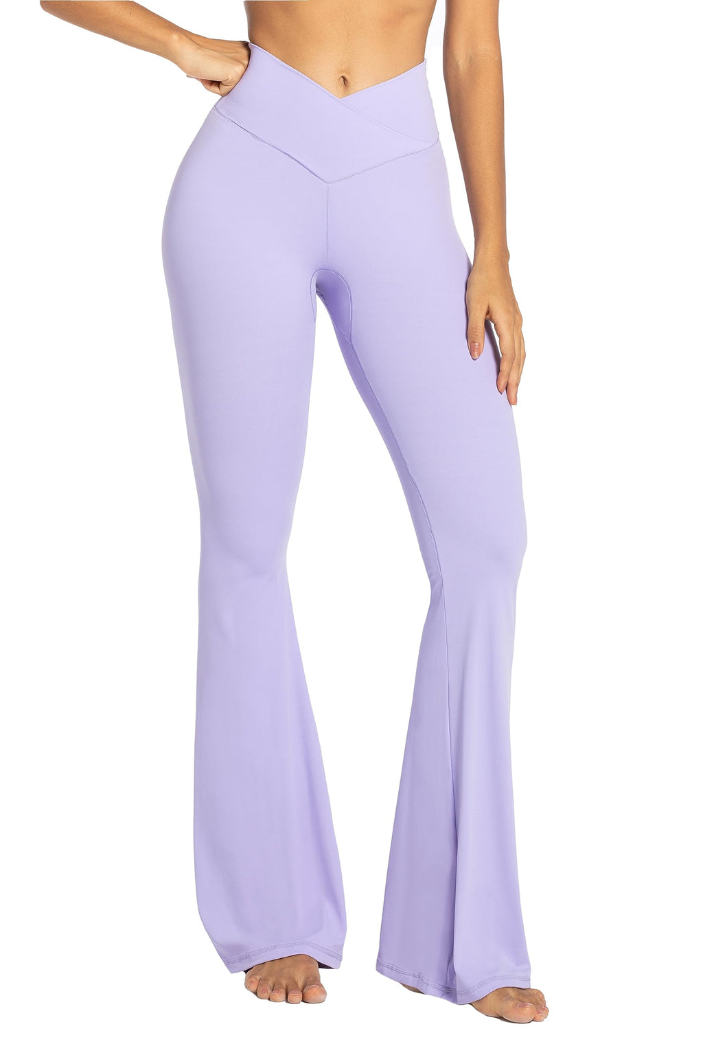 Women's Sunzel Flare Leggings Crossover Yoga Pants With - Lavender