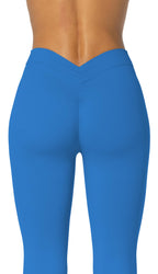 Sunzel Sunzfly Flare Leggings For Women No Front Seam - French Blue