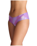 Under Armour Women's 3-pack Pure Stretch No Show Hipster Underwear, All-day Comfort Fit & Ultra-soft, Transparent Purple, X-Large