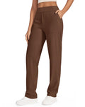 G4free Work Pants Women Business Casual Travel Golf Dark Coffee M