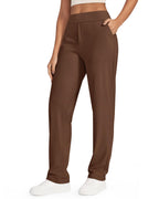 G4free Work Pants Women Business Casual Travel Golf Dark Coffee M