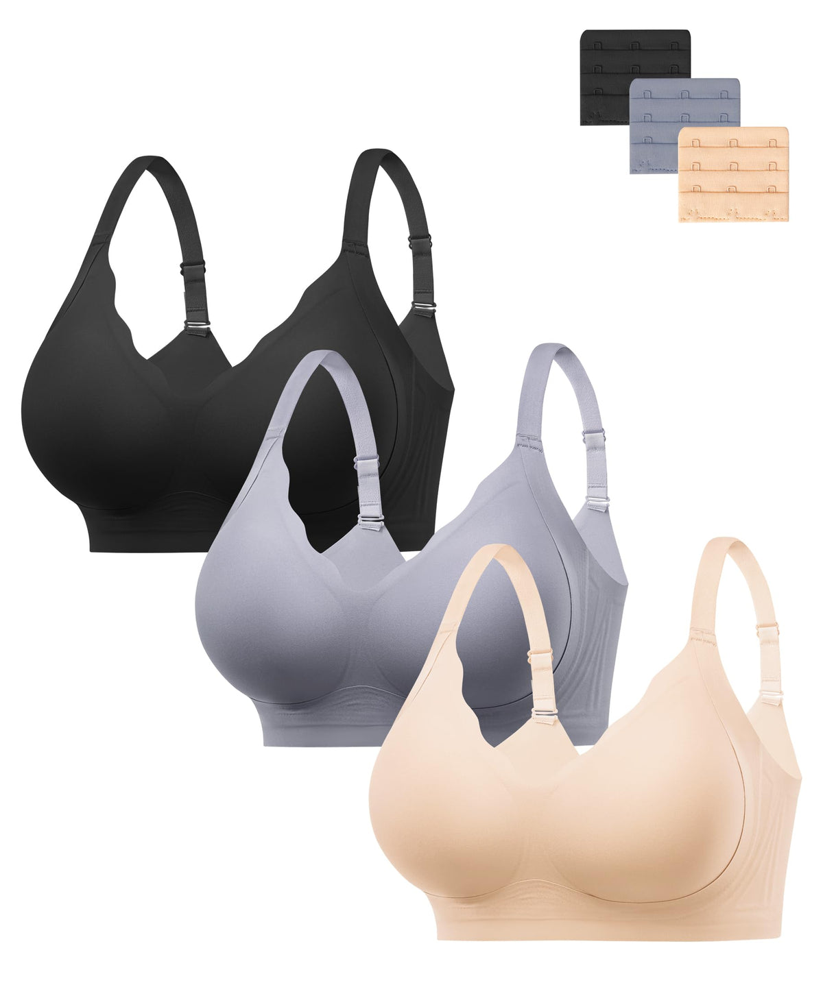 Hbselect Jelly for Women's Seamless Comfy Push Up Wireless Tshirt Bra