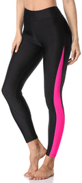 ATTRACO Rash Guard Pants Women High Waisted Swim Leggings Long Swim Pants Hot Pink X-Large