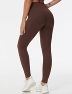 The Gym People Women's Thick High-Waist Yoga Pants Workout - Red Brown