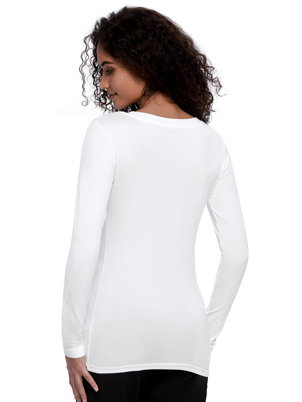 3 Pack Underscrub Long Sleeve Women, Undershirt, Black/White/Navy Blue, L
