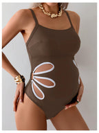 Oyoangle Women's Maternity Swimsuits One-Piece Pregnancy - Style 3