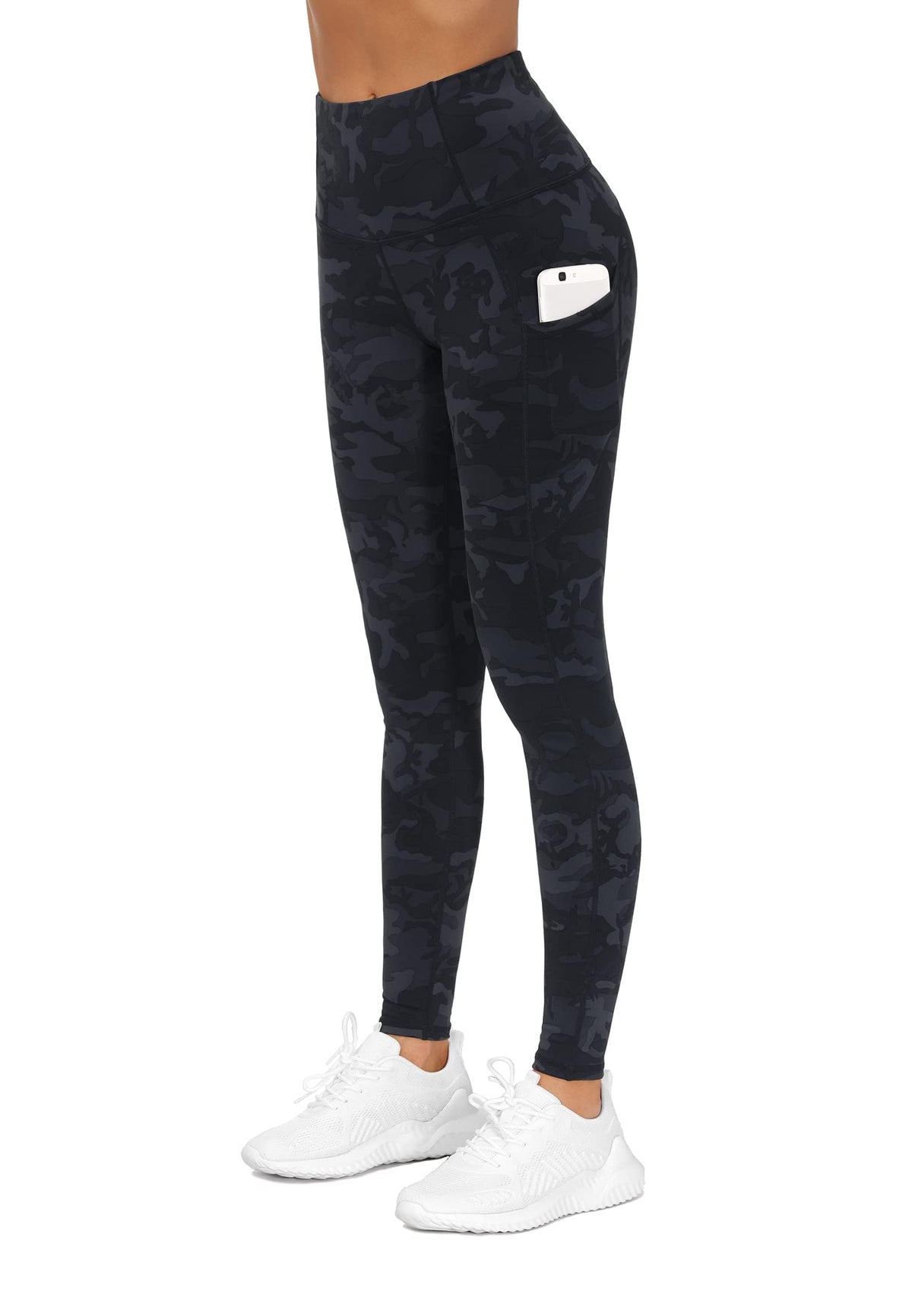 The Gym People Women's Thick High-Waist Yoga Pants Workout - Blue/Dark