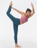The Gym People Women's Thick High-Waist Yoga Pants - Green Blue