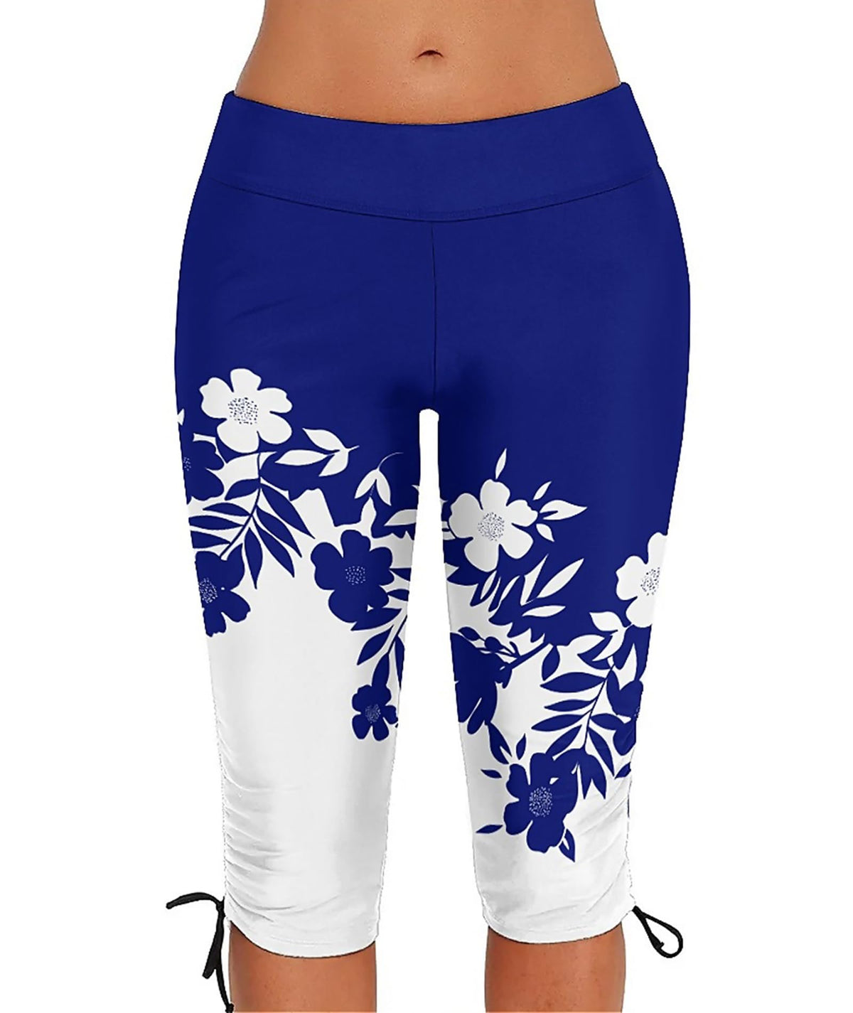 Urchics Womens Plus Size Rash Guard Capris Long Swim Shorts Swimming Pants