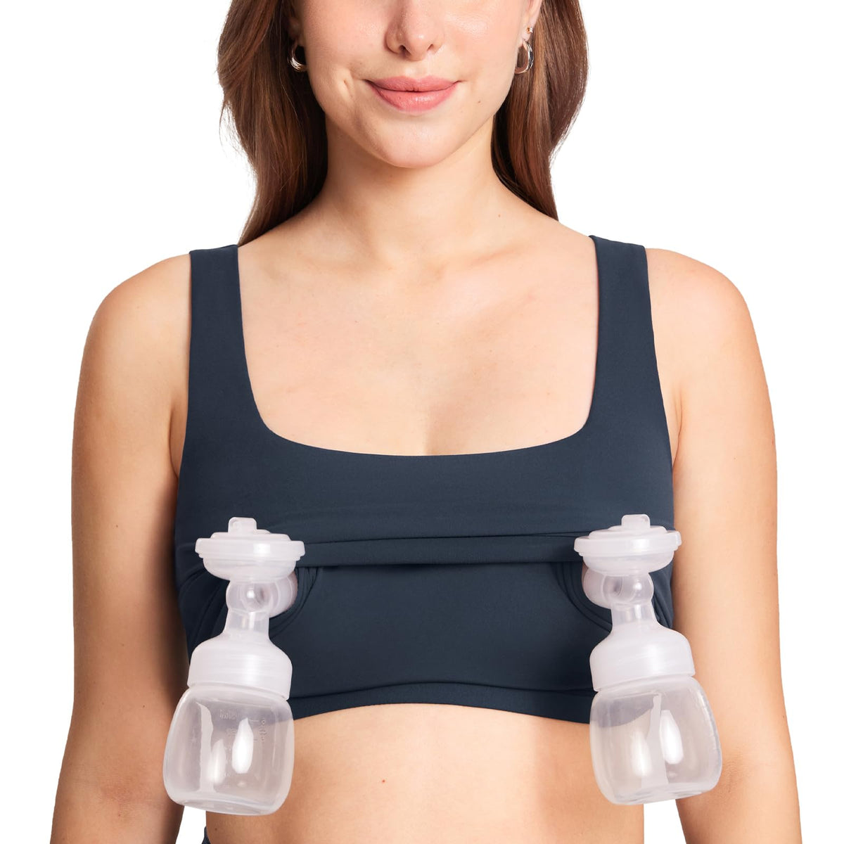 Women's Momanda Longline Square Neck Pumping Twilight Blue X-small Bra