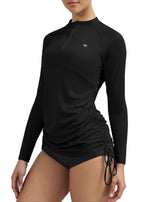 Ewedoos Rash Guard For Women Upf 50+ Sun Protection Clothing - Black