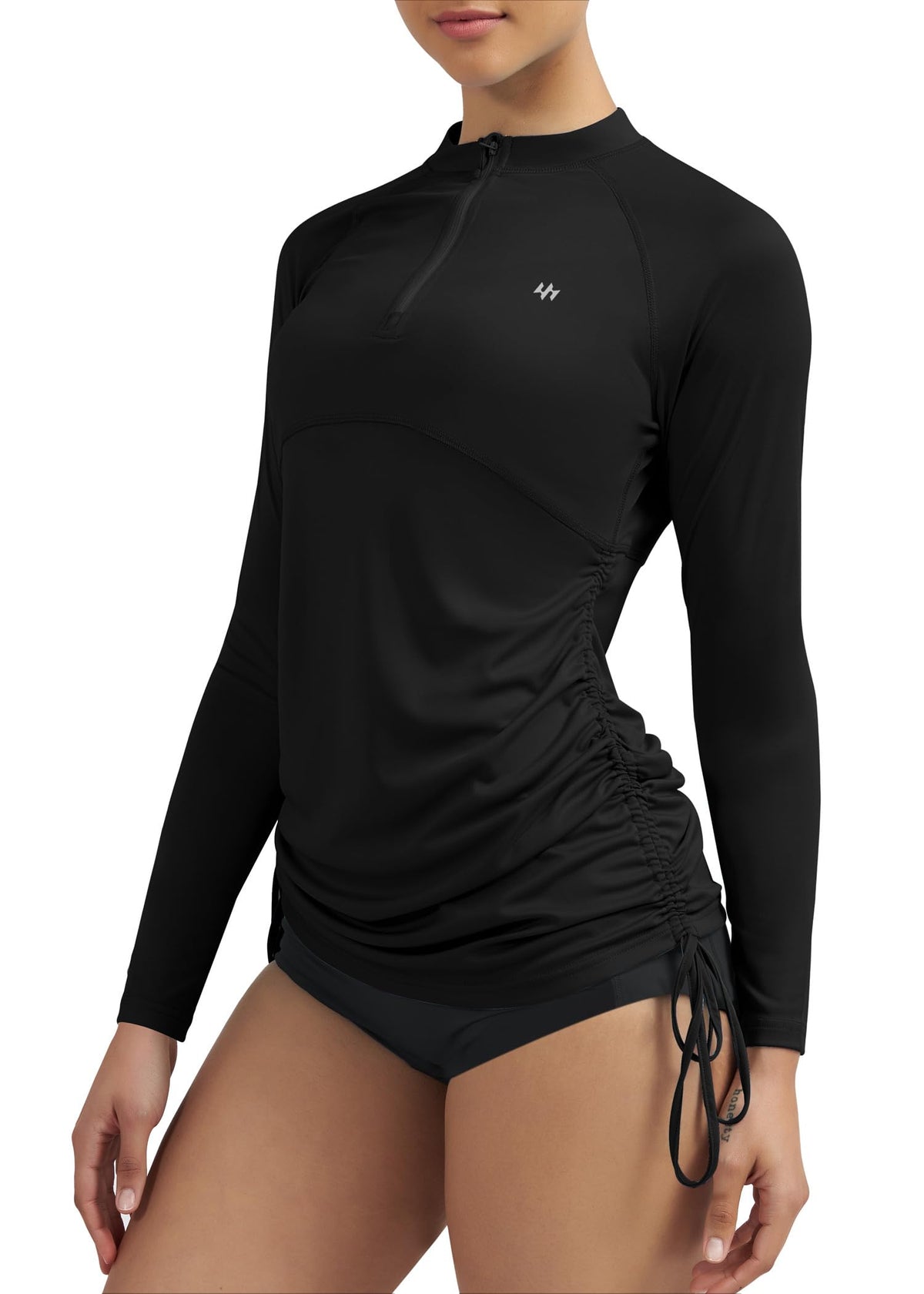 Ewedoos Rash Guard For Women Upf 50+ Sun Protection Clothing - Black