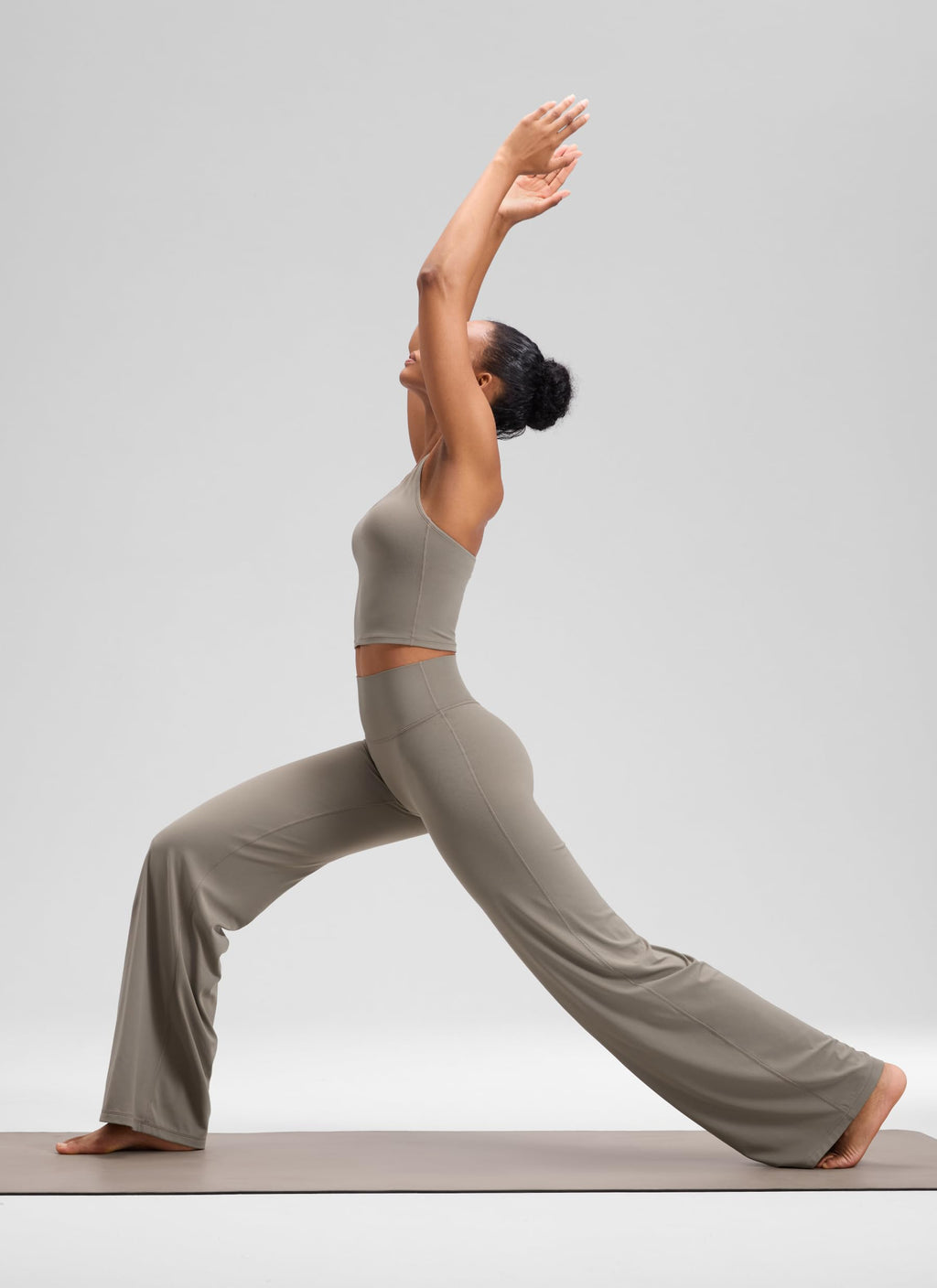 Women's Crz Yoga Softretch Wide-Leg Pants 28" Warm Ash Grey Medium