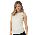 100% Merino Wool Tank Top Women - Active Sleeveless Undershirt Base Layer (Small, H: Off White)