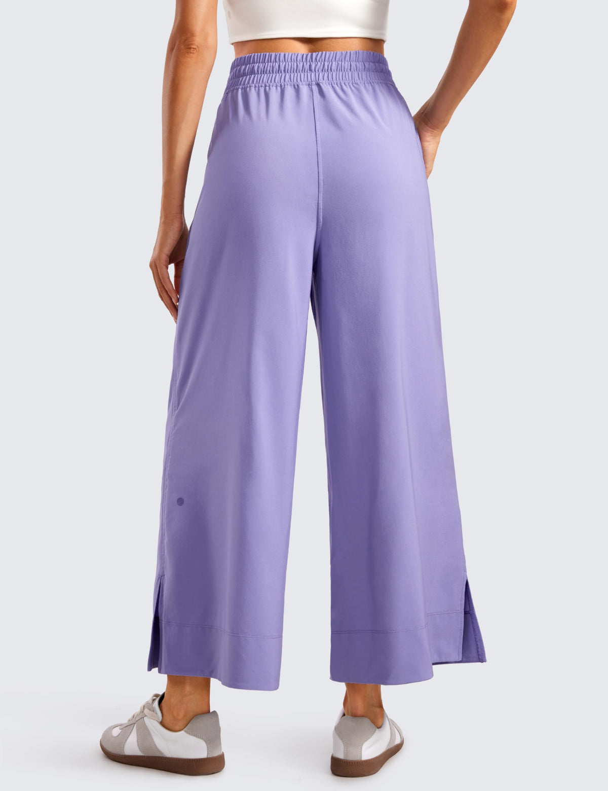 Women's Crz Yoga Lightweight Wide-Leg Crop Pants 25" Lavender Purple