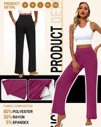 Huukeay 3 Pack Women's Lounge Pants Cozy Sweatpants Medium - Style 7