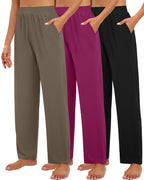 Huukeay 3 Pack Women's Lounge Pants Cozy Sweatpants Medium - Style 7