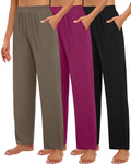 Huukeay 3 Pack Women's Lounge Pants Cozy Sweatpants - Style 6