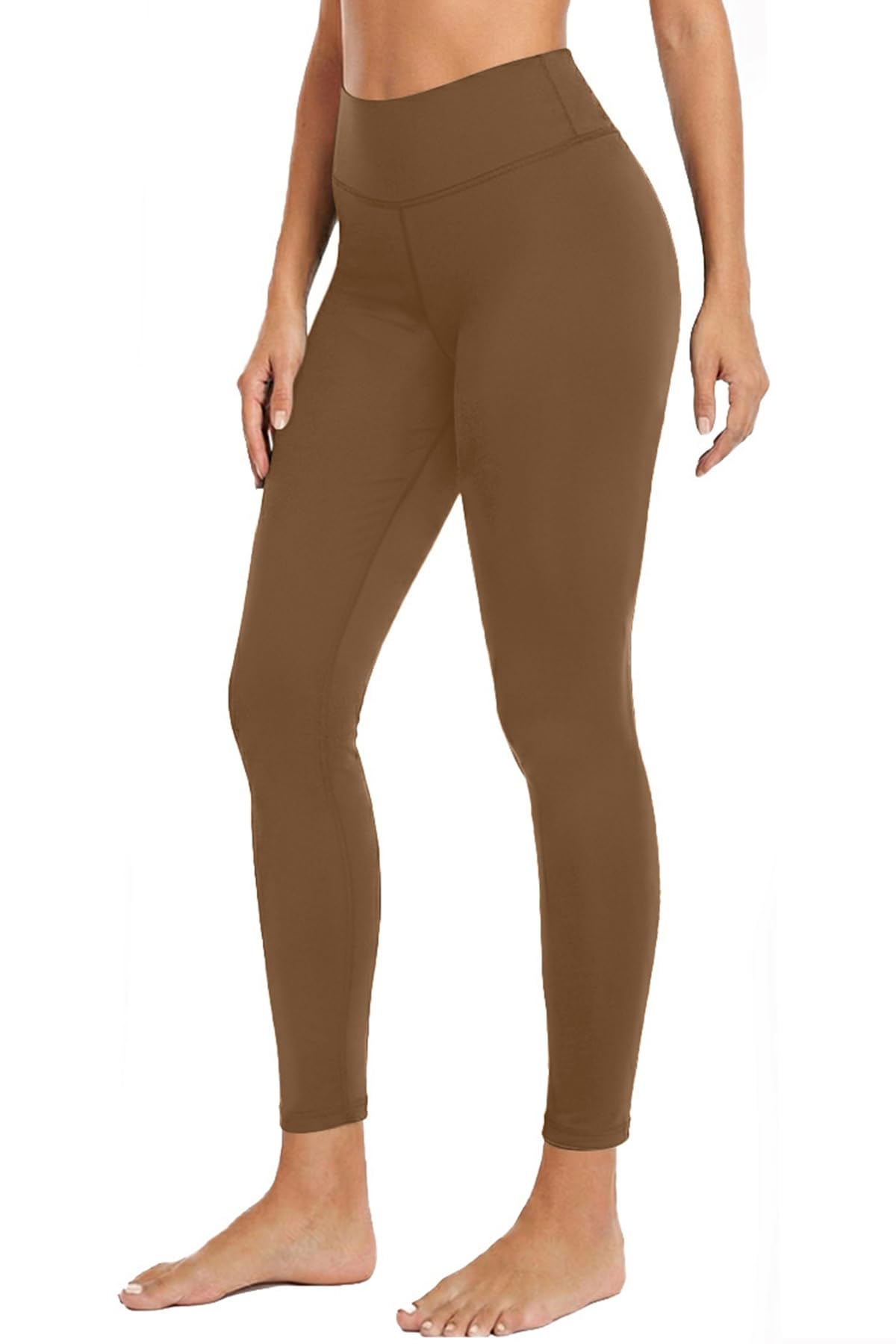 Holipick UPF 50+ Long Swim Pants - Women's High Waisted Swim Leggings Brown