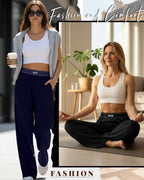 Neer 3 Pack Women's Cotton Lounge High-Waisted Pants - Style 13