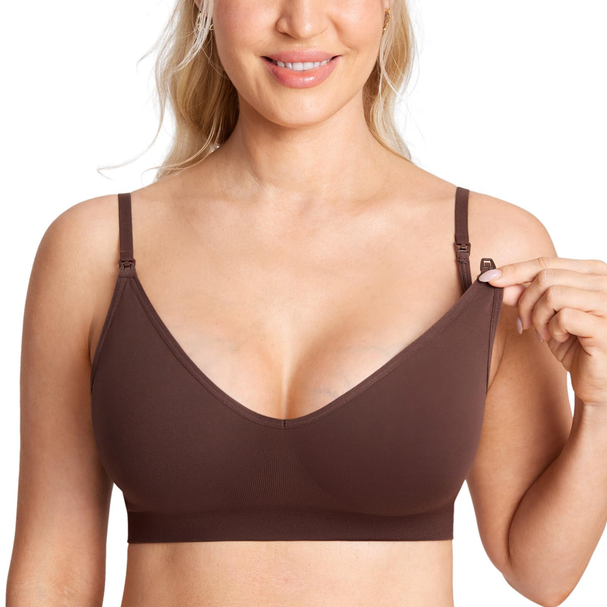 Women's Momanda Seamless for Breastfeeding Hazelnut Medium Nursing Bra