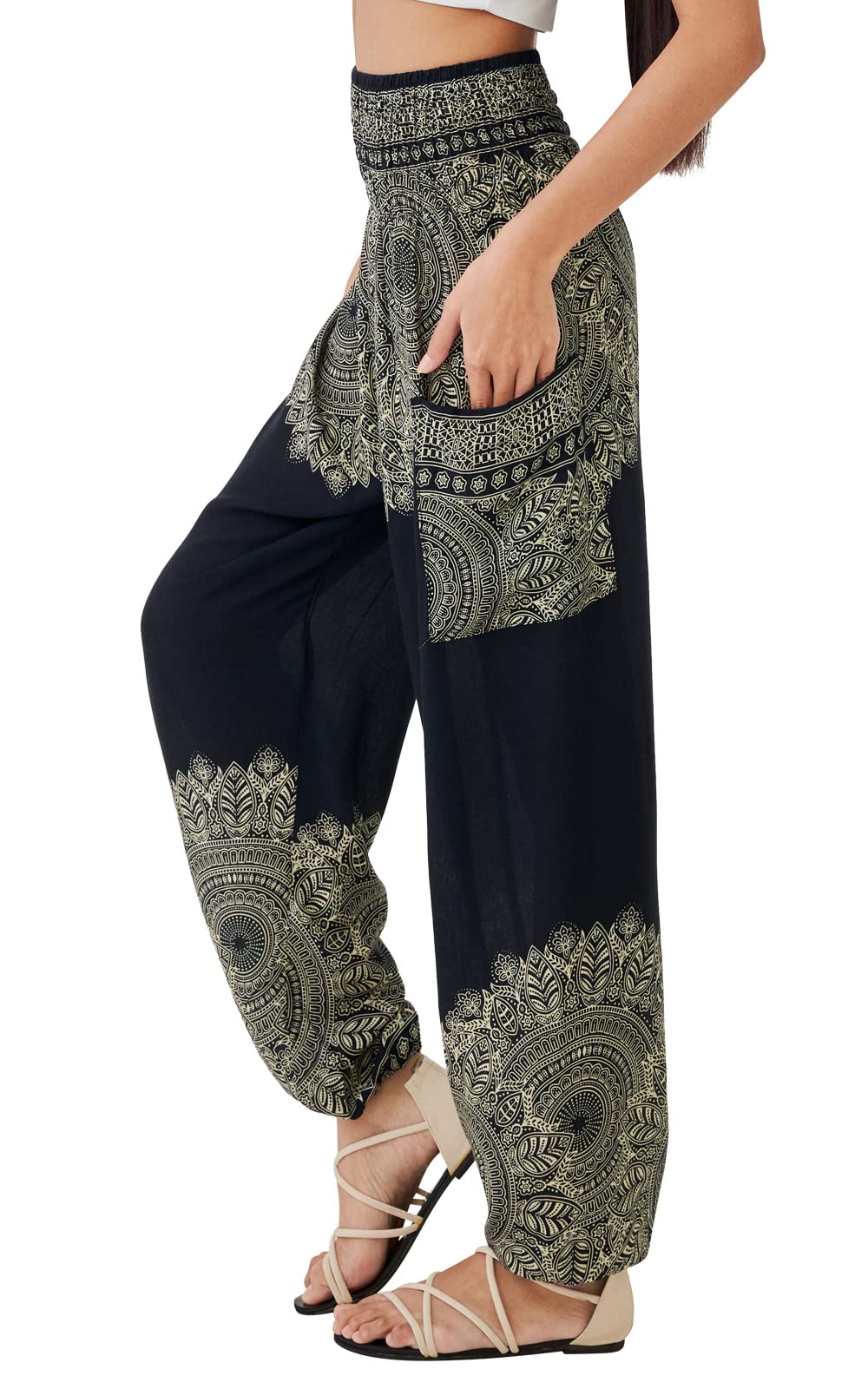 Joob Boho Pants For Women Hippie Harem Women's Yoga – Comfy - Onyx