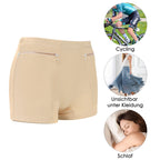 LUEXBOX 3 Packs Women's Underwear with Secret Pocket Panties, X-Large Size (Black, Light Brown, Grey)