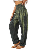 Qianxizhan Women's Harem Pants High-Waist Yoga Boho - Style 44