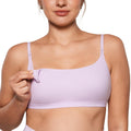 Inlyric Women's's Inbarely Soft Unlined Bralettes for Breastfeeding Unpadded Comfy Sleep Seamless Orchid Hush X-large Nursing Bra