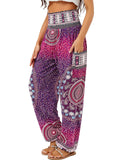 Qianxizhan Women's Harem Pants High-Waist Yoga Boho - Style 96