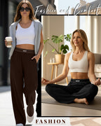 Neer 3 Pack Women's Cotton Lounge High-Waisted Pants - Style 19
