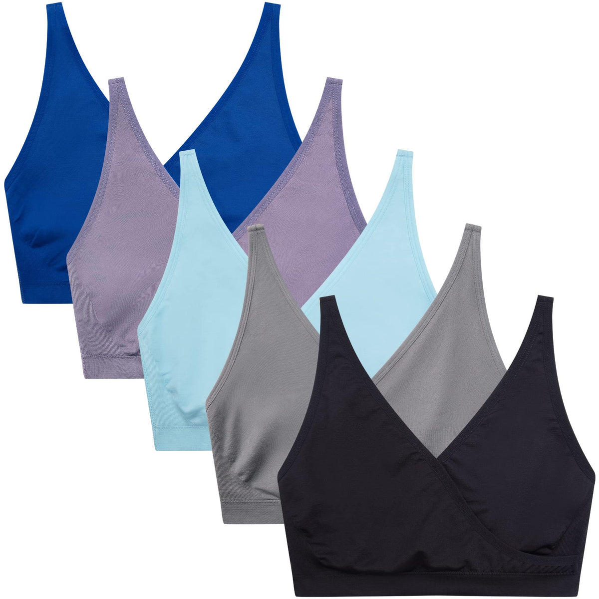 Suekaphin 5pack Breastfeeding Sleeping/sleep Pregnancy Women's's Seamless Bralette Wirefree,xxl.sort-c Nursing Bra
